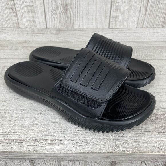 Adidas Alphabounce 2.0 Slide comfort Sandals Men Size 11 Foam Shoes Triple Black